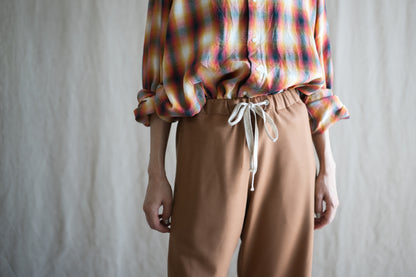 Milled Wool Pants/Beige