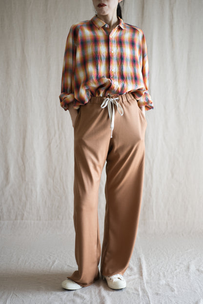 Milled Wool Pants/Beige