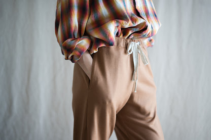 Milled Wool Pants/Beige