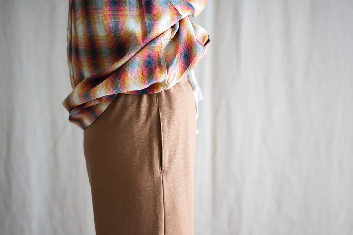 Milled Wool Pants/Beige