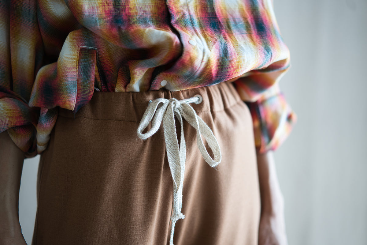 Milled Wool Pants/Beige