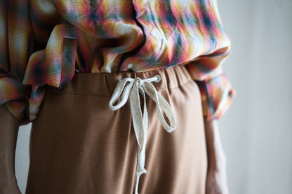 Milled Wool Pants/Beige