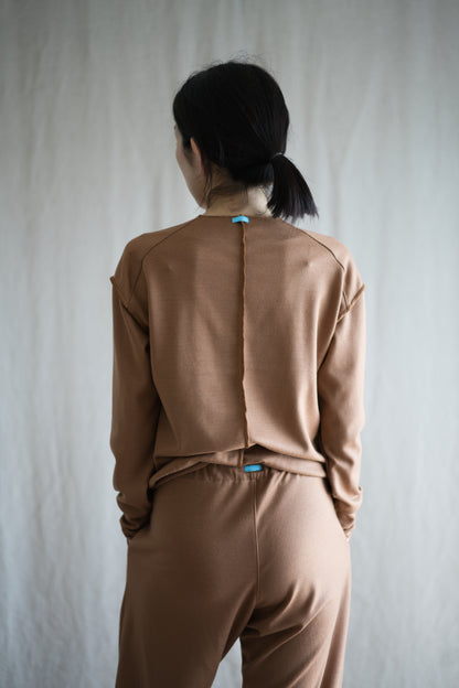 Milled Wool Pants/Beige
