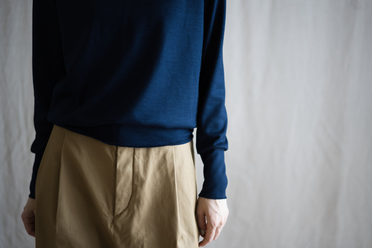 Milled Wool Out-seam TOP/Night Navy