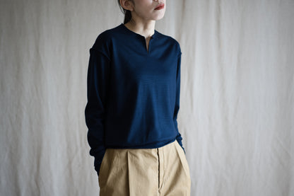Milled Wool Out-seam TOP/Night Navy