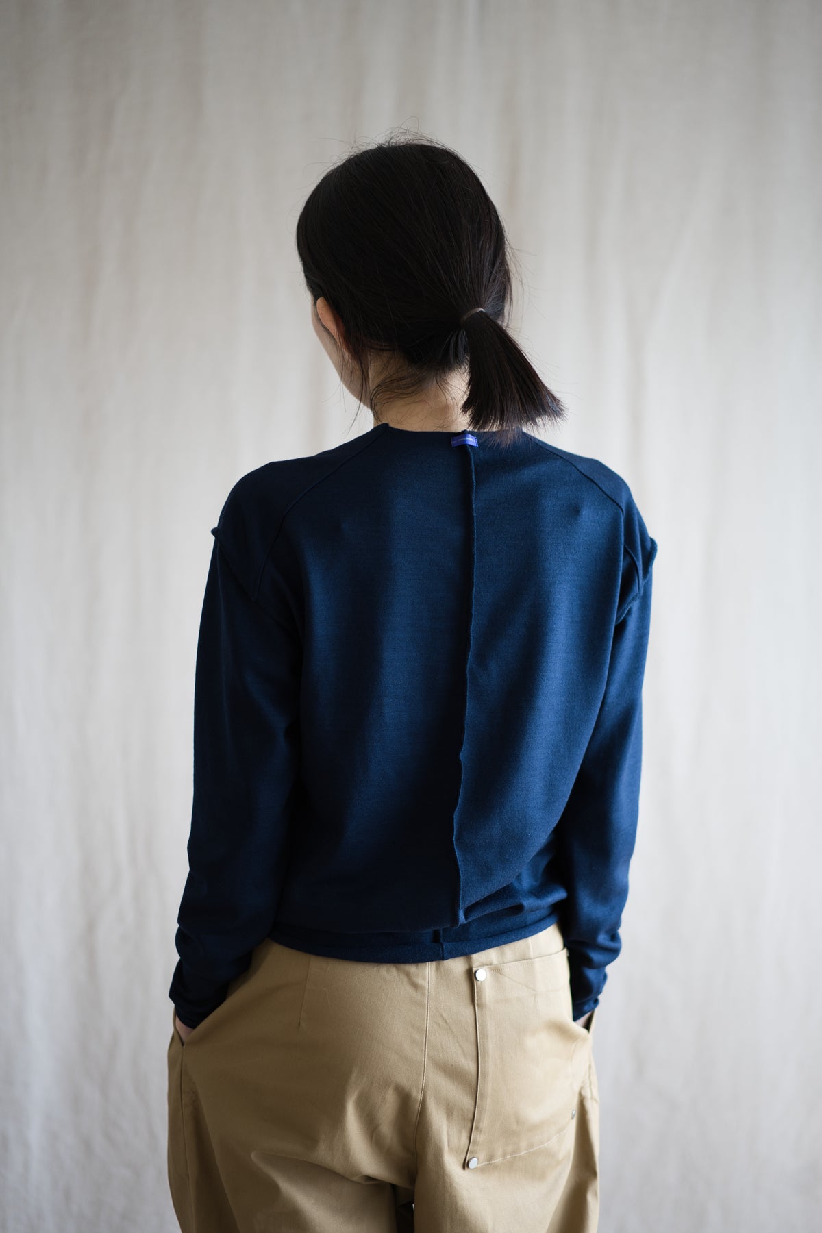 Milled Wool Out-seam TOP/Night Navy