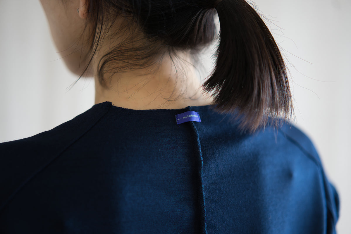 Milled Wool Out-seam TOP/Night Navy
