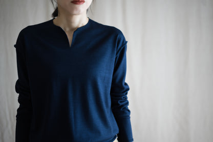 Milled Wool Out-seam TOP/Night Navy