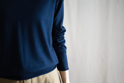 Milled Wool Out-seam TOP/Night Navy