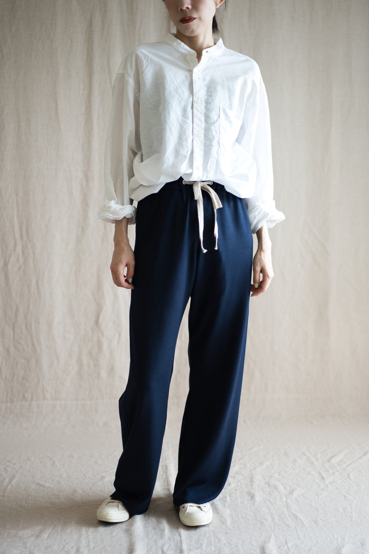 Milled Wool Pants/Night Navy