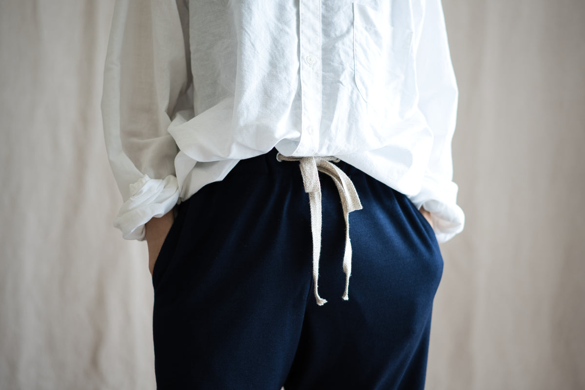Milled Wool Pants/Night Navy