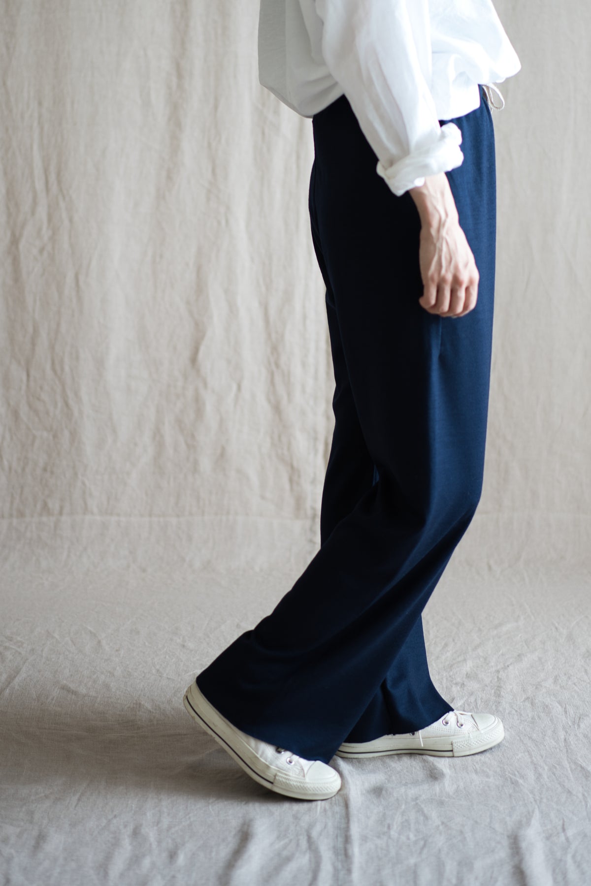 Milled Wool Pants/Night Navy