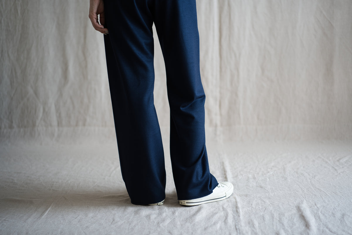 Milled Wool Pants/Night Navy