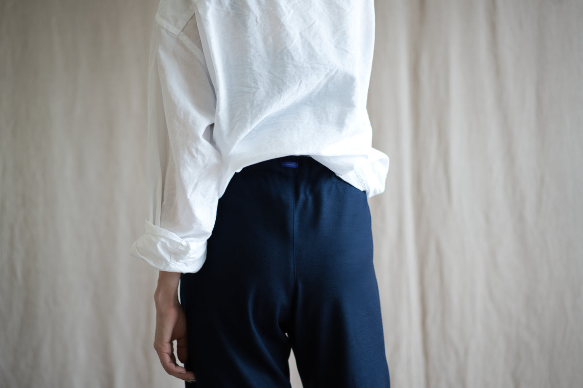 Milled Wool Pants/Night Navy