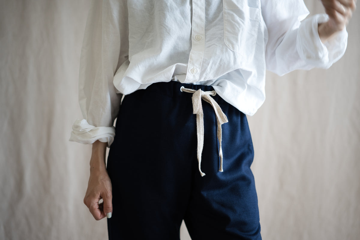 Milled Wool Pants/Night Navy