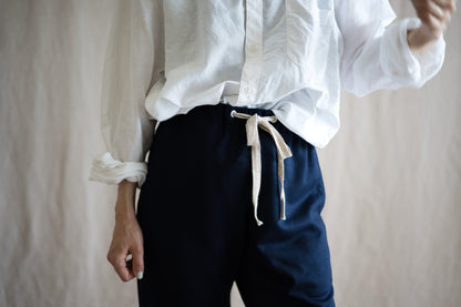 Milled Wool Pants/Night Navy