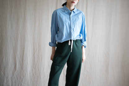 Milled Wool Pants/Moss Green