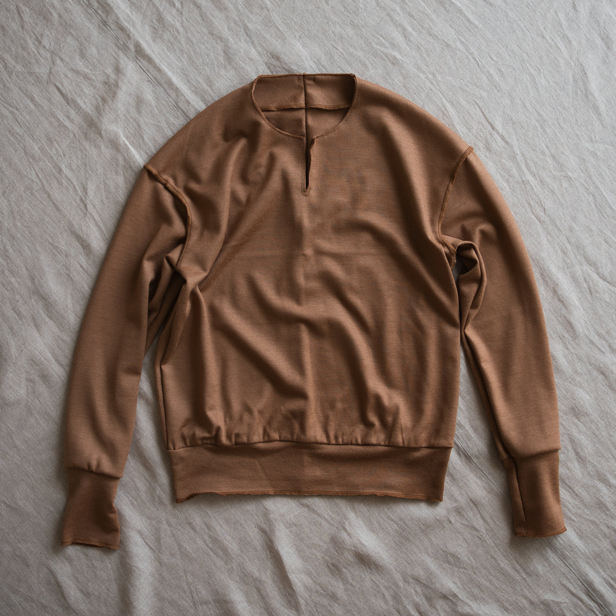 Milled Wool Out-seam TOP/Beige