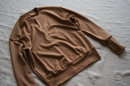 Milled Wool Out-seam TOP/Beige