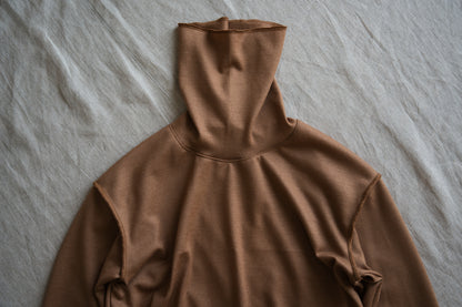 Milled Wool Out-seam Turtleneck/Beige