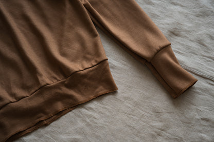 Milled Wool Out-seam Turtleneck/Beige