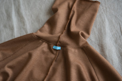 Milled Wool Out-seam Turtleneck/Beige