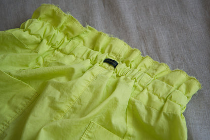 100番手タイプライターイージーパンツ/Superfine cotton loose-fitting pants/Lime green