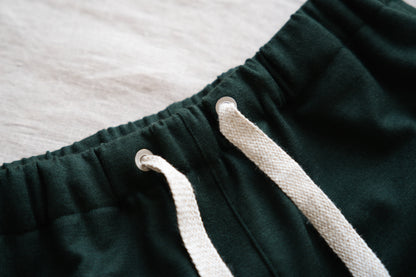 Milled Wool Pants/Moss Green