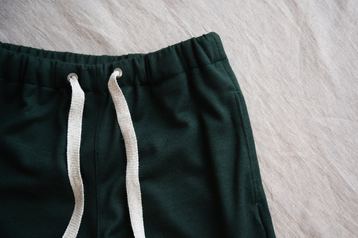 Milled Wool Pants/Moss Green