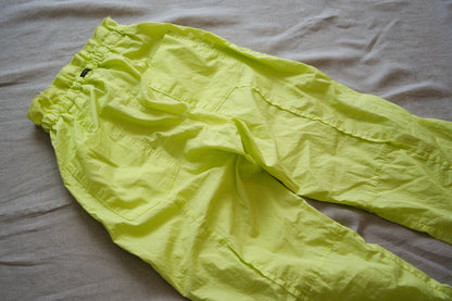 100番手タイプライターイージーパンツ/Superfine cotton loose-fitting pants/Lime green