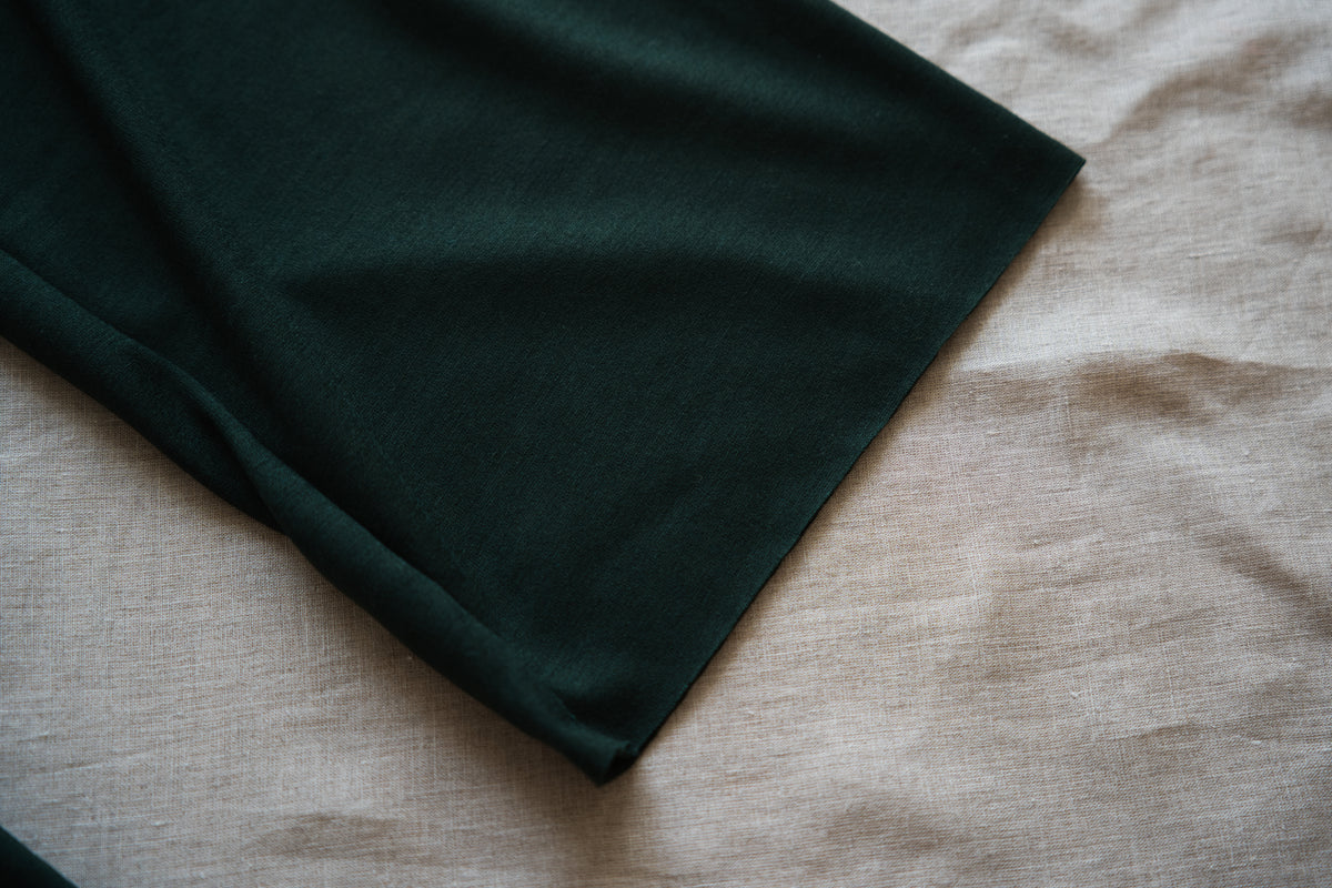 Milled Wool Pants/Moss Green