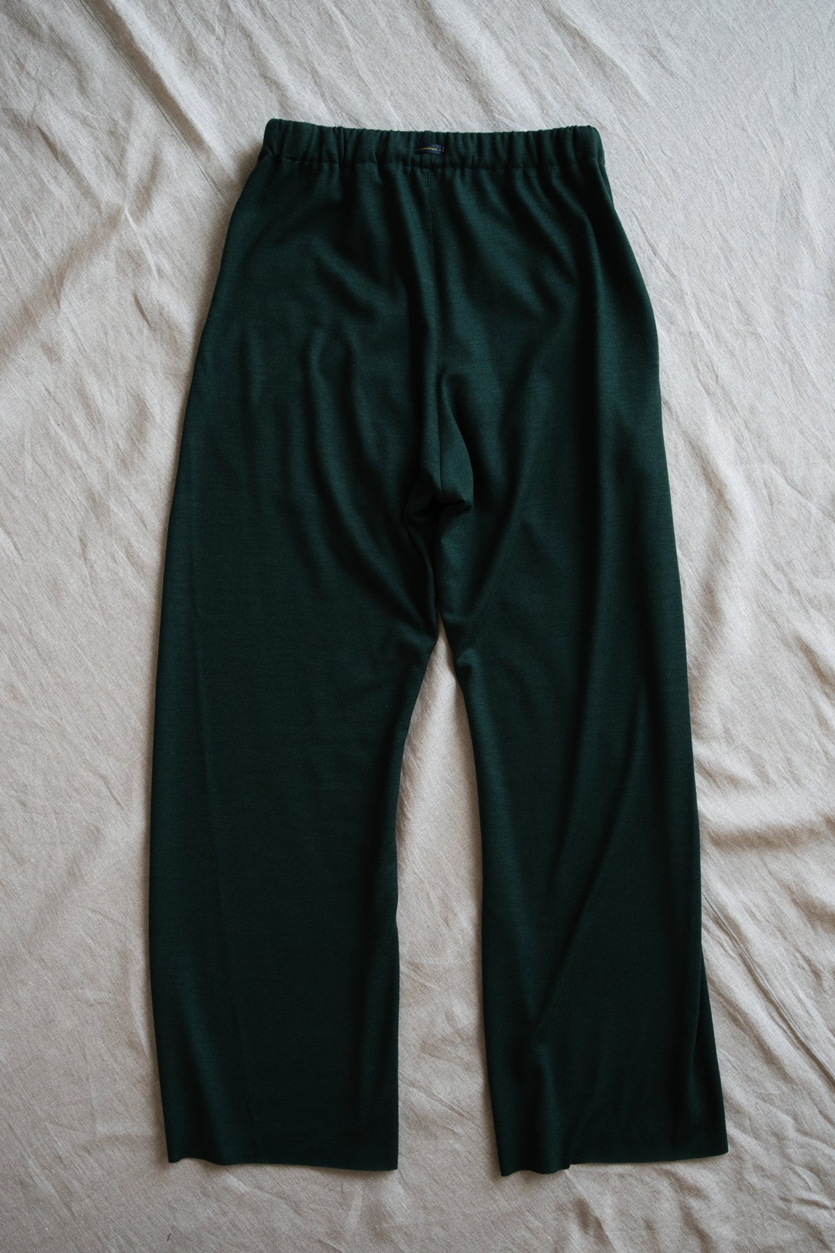 Milled Wool Pants/Moss Green