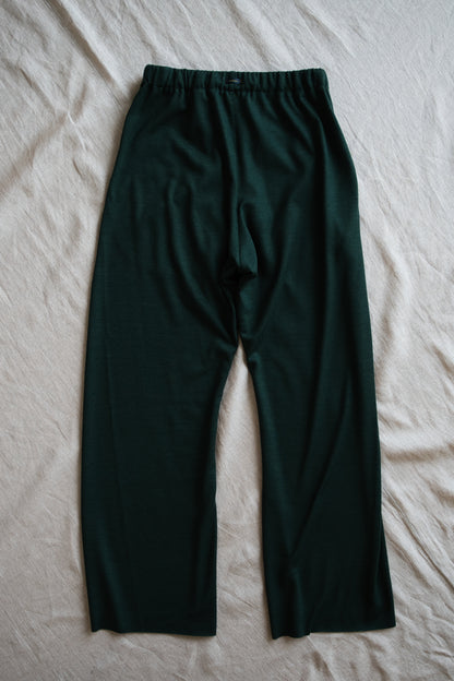 Milled Wool Pants/Moss Green