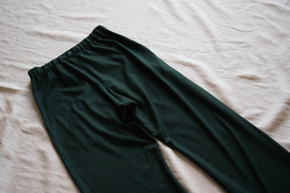 Milled Wool Pants/Moss Green