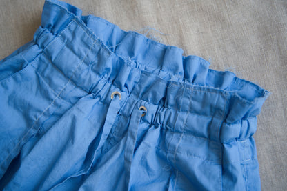 100番手タイプライターイージーパンツ/Superfine cotton loose-fitting pants/Royal blue