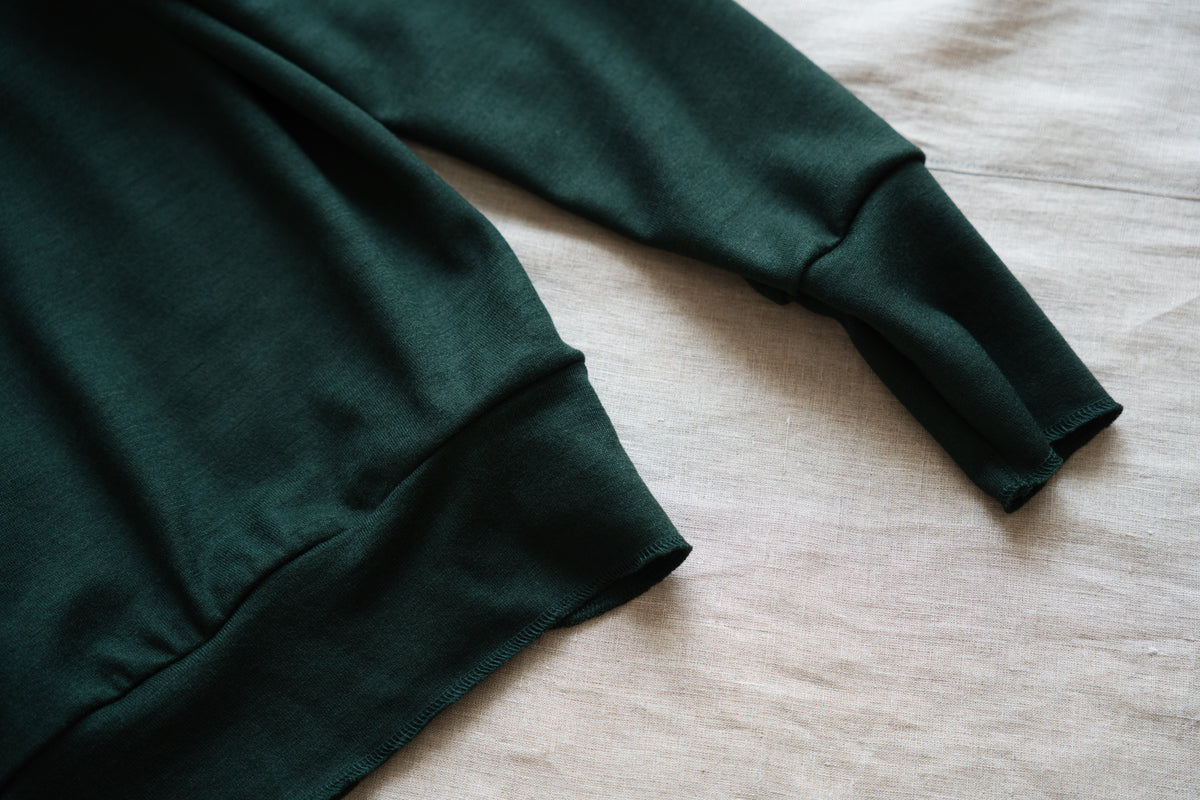 Milled Wool Out-seam TOP/Moss Green