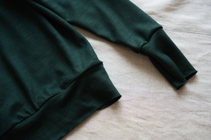 Milled Wool Out-seam TOP/Moss Green