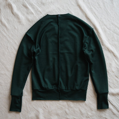 Milled Wool Out-seam TOP/Moss Green