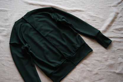 Milled Wool Out-seam TOP/Moss Green