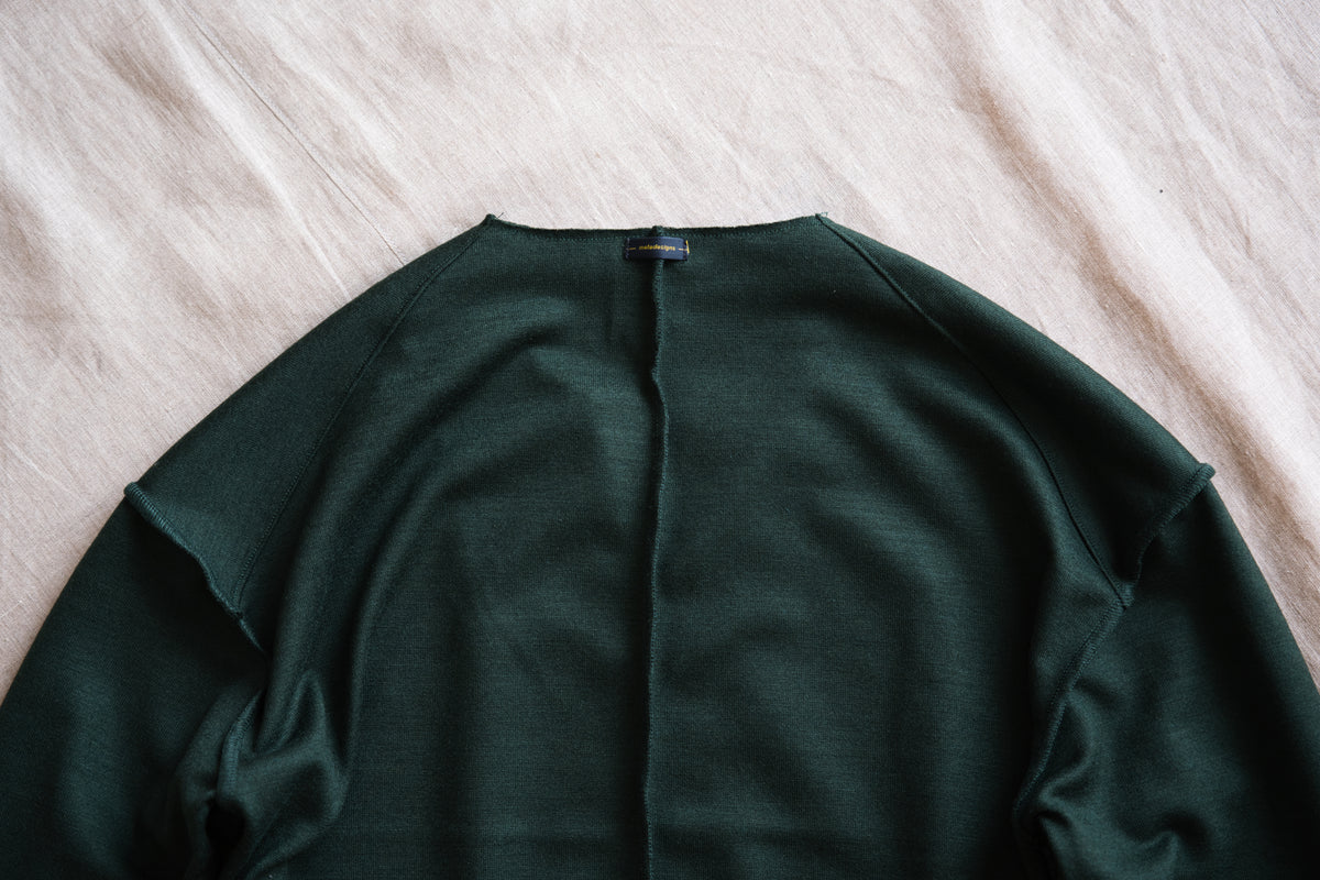 Milled Wool Out-seam TOP/Moss Green