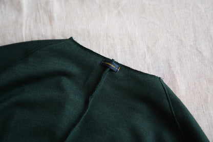 Milled Wool Out-seam TOP/Moss Green