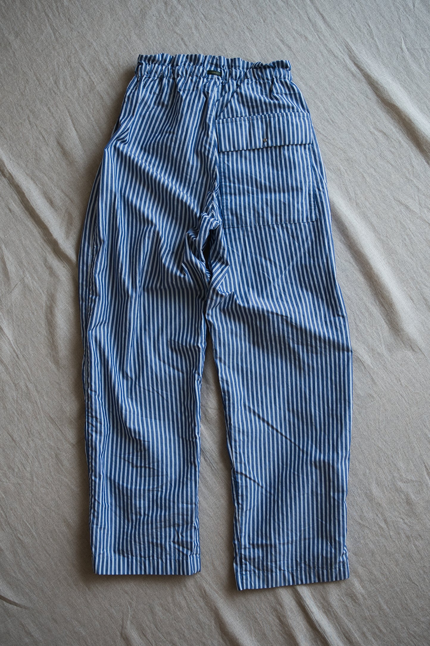 GIZA/SUPIMAワンタックイージーパンツ / GIZA/SUPIMA One-Tuck Pants / Blue Stripe