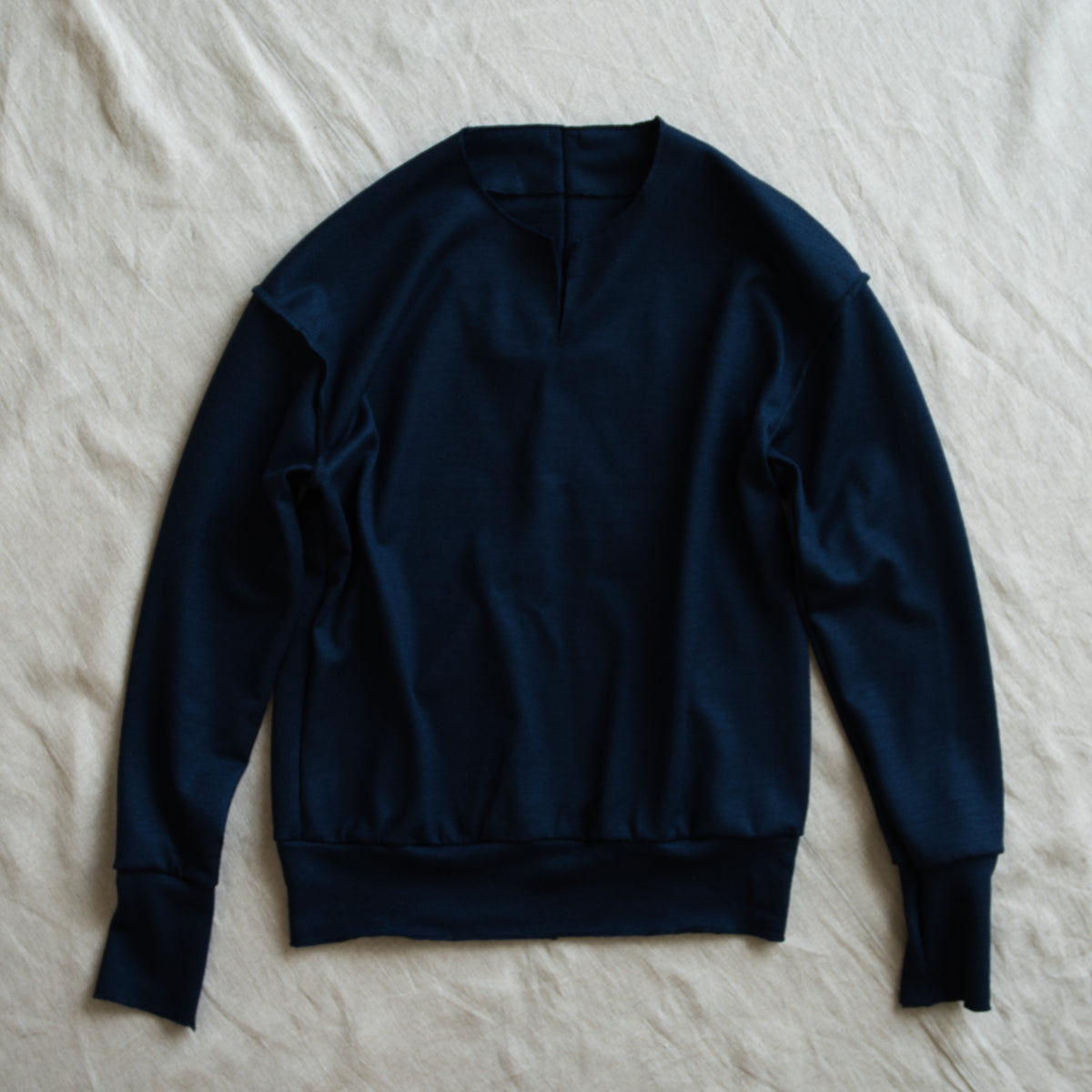 Milled Wool Out-seam TOP/Night Navy
