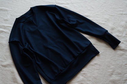 Milled Wool Out-seam TOP/Night Navy