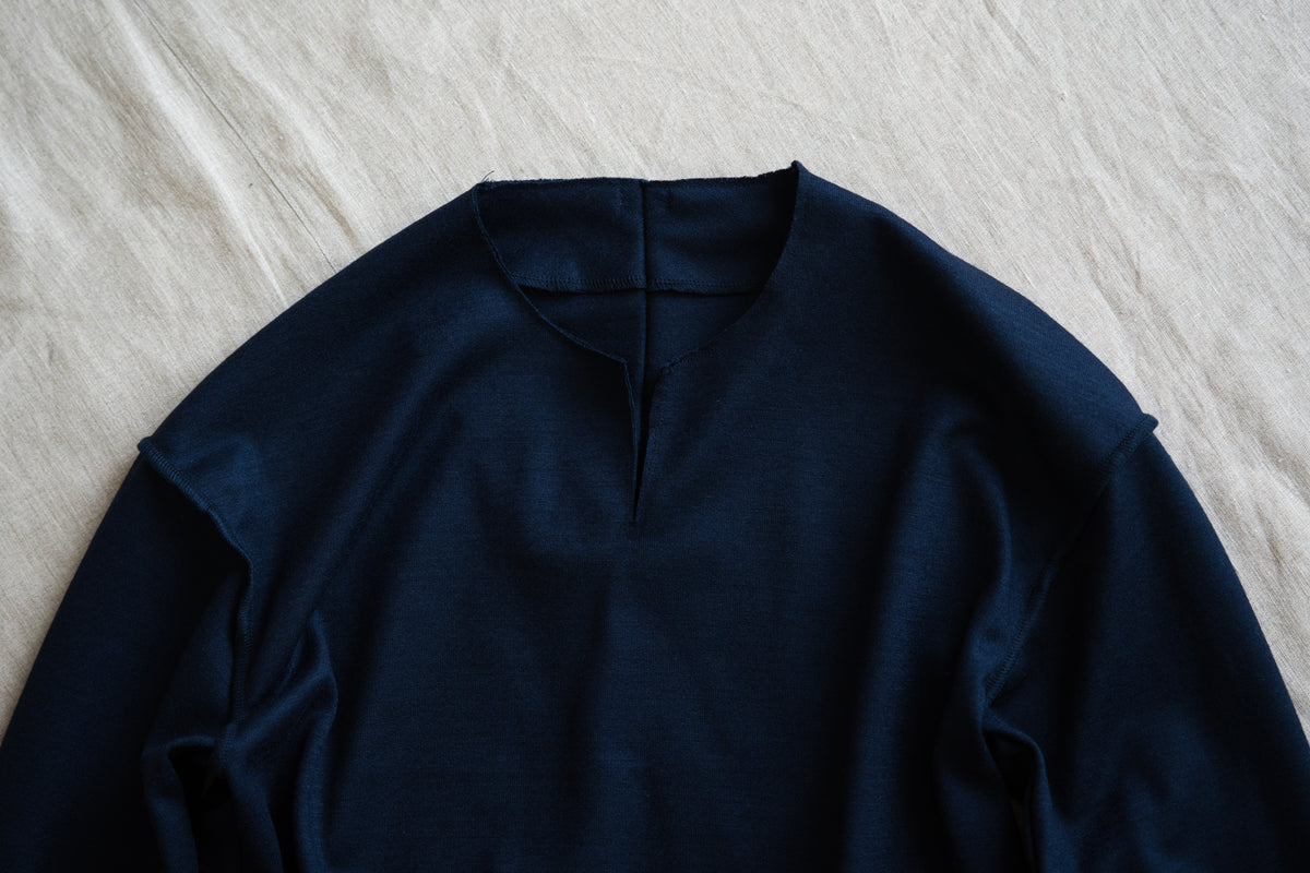 Milled Wool Out-seam TOP/Night Navy