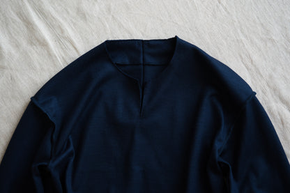 Milled Wool Out-seam TOP/Night Navy