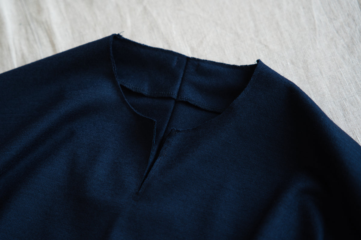 Milled Wool Out-seam TOP/Night Navy