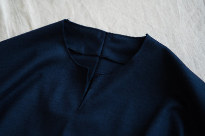 Milled Wool Out-seam TOP/Night Navy
