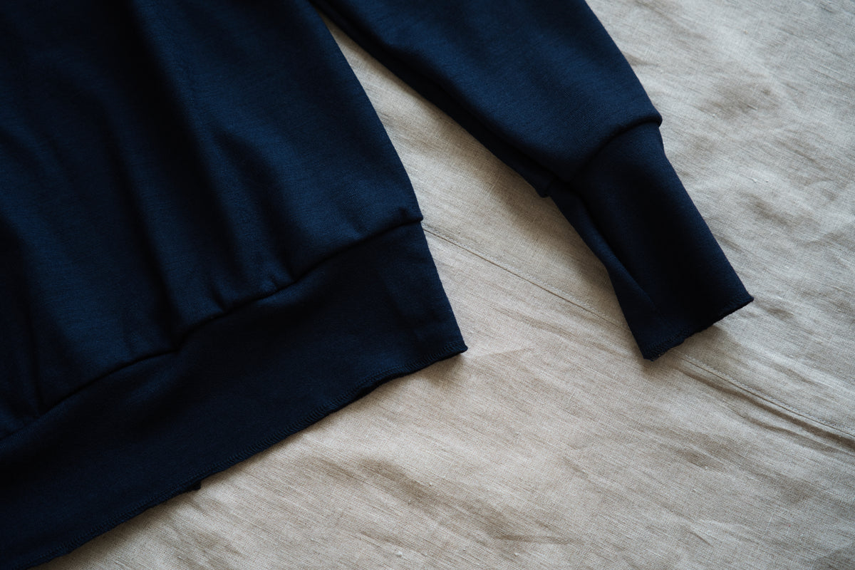 Milled Wool Out-seam TOP/Night Navy