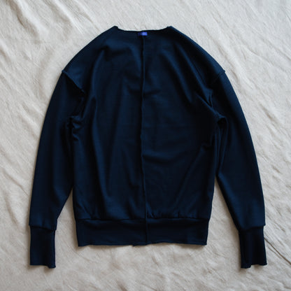 Milled Wool Out-seam TOP/Night Navy